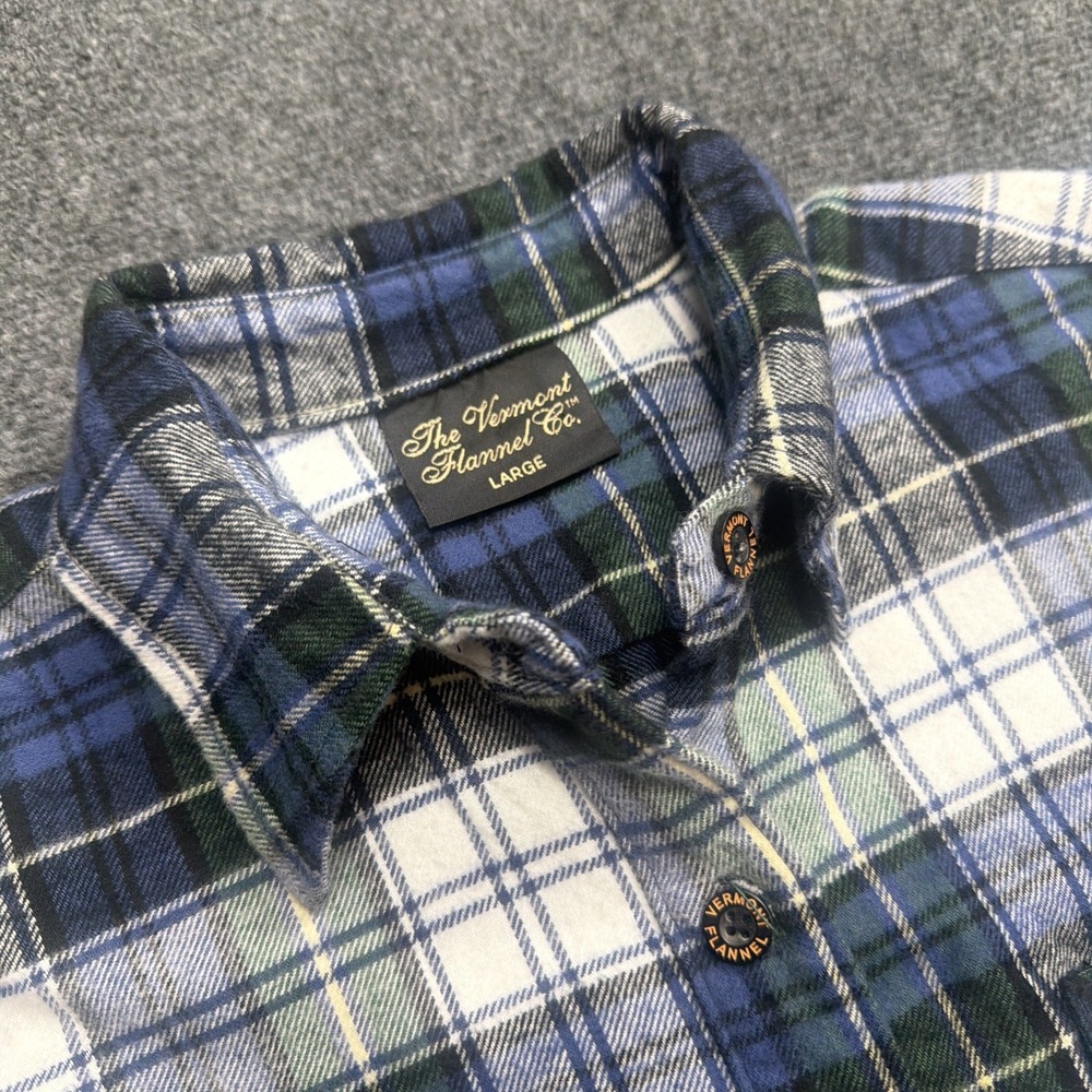 The Vermont Flannel Co Women's Sz Large Plaid Overshirt HANDCRAFTED IN USA Mint!